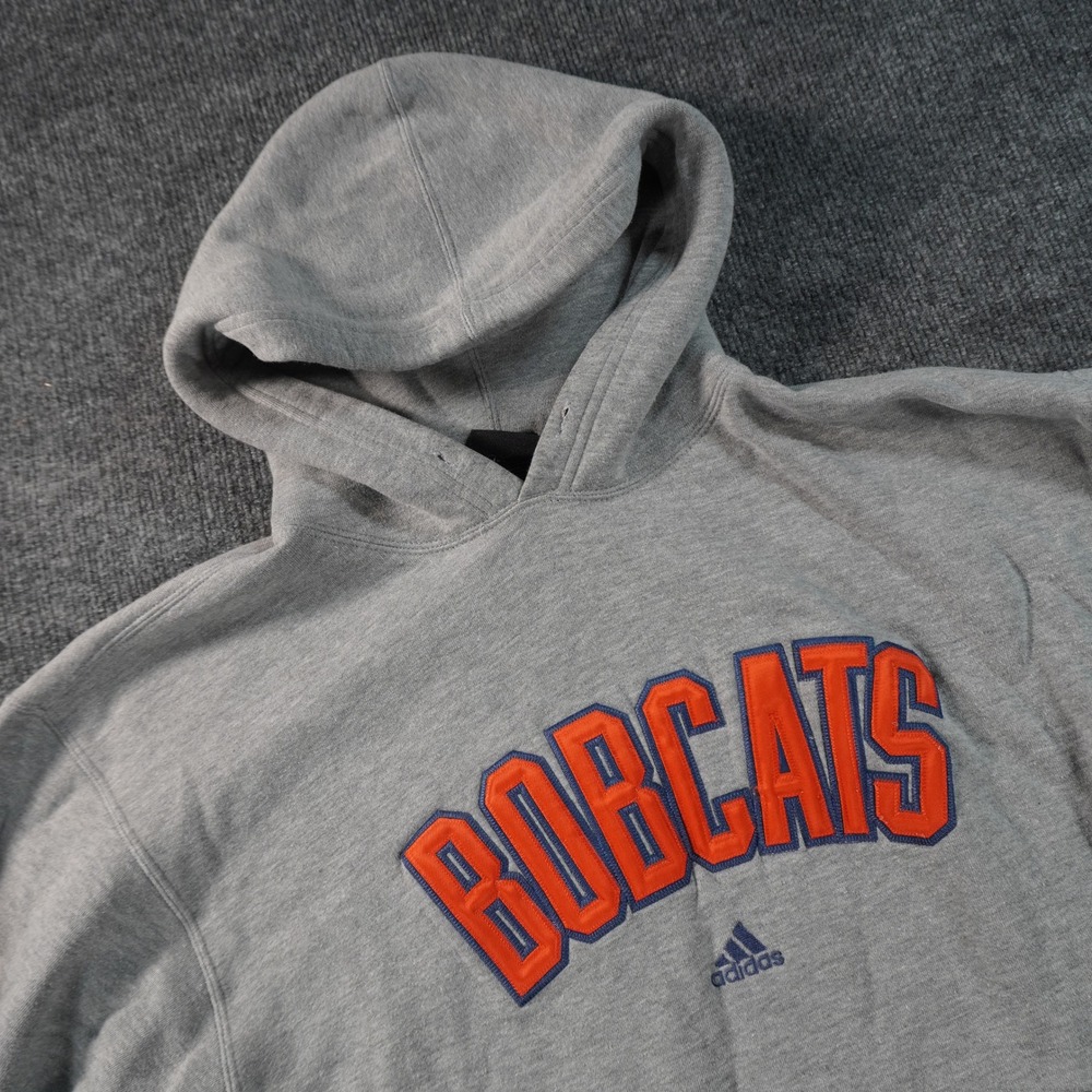 Adidas Charlotte Bobcats Hoodie Mens Large Gray NBA Basketball Pullover 8983A 06